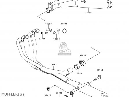 MUFFLER(S) - ZX1100D4 NINJAZX11 1996 USA CALIFORNIA CANADA