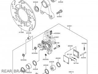 REAR BRAKE - ZX1100D4 NINJAZX11 1996 USA CALIFORNIA CANADA