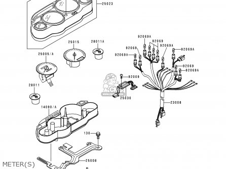 METER(S) - ZX1100D4 NINJAZX11 1996 USA CALIFORNIA CANADA