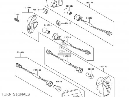 TURN SIGNALS - ZX1100D4 NINJAZX11 1996 USA CALIFORNIA CANADA