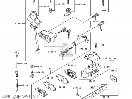 IGNITION SWITCH - ZX1100D4 ZZR1100 1996 EUROPE UK FR NL AR FG GR IT NR SD SP ST