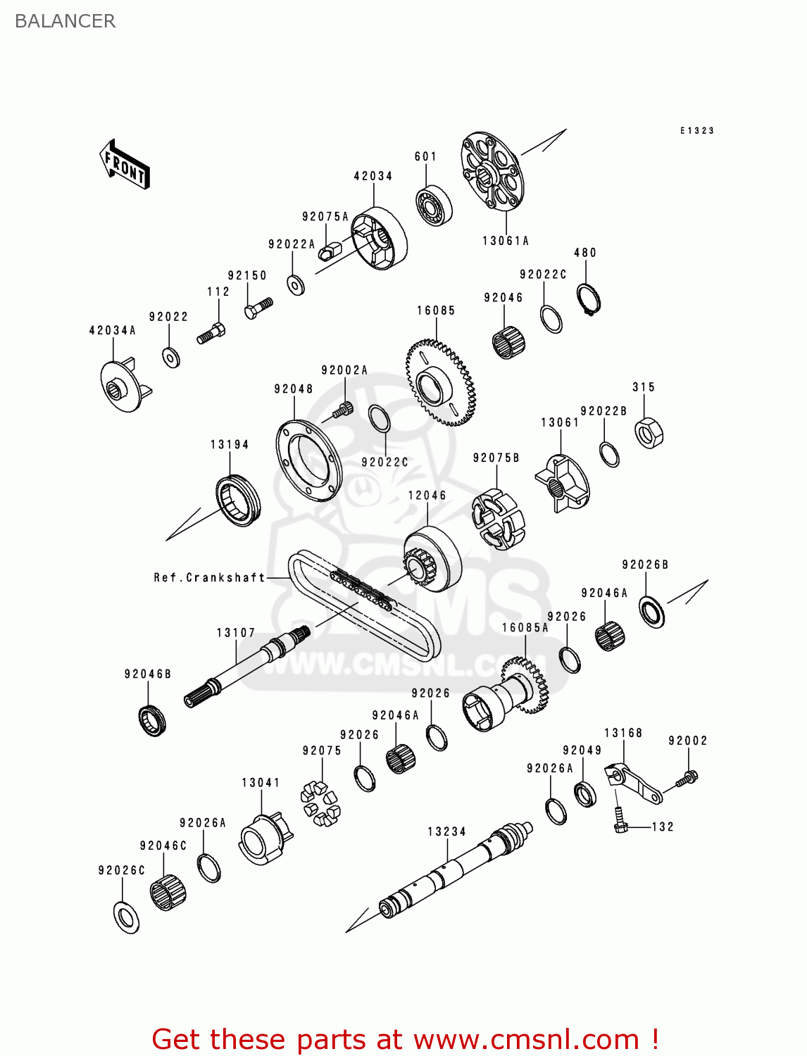 BALANCER ZX1100D5 NINJAZX11 1997 USA CALIFORNIA CANADA