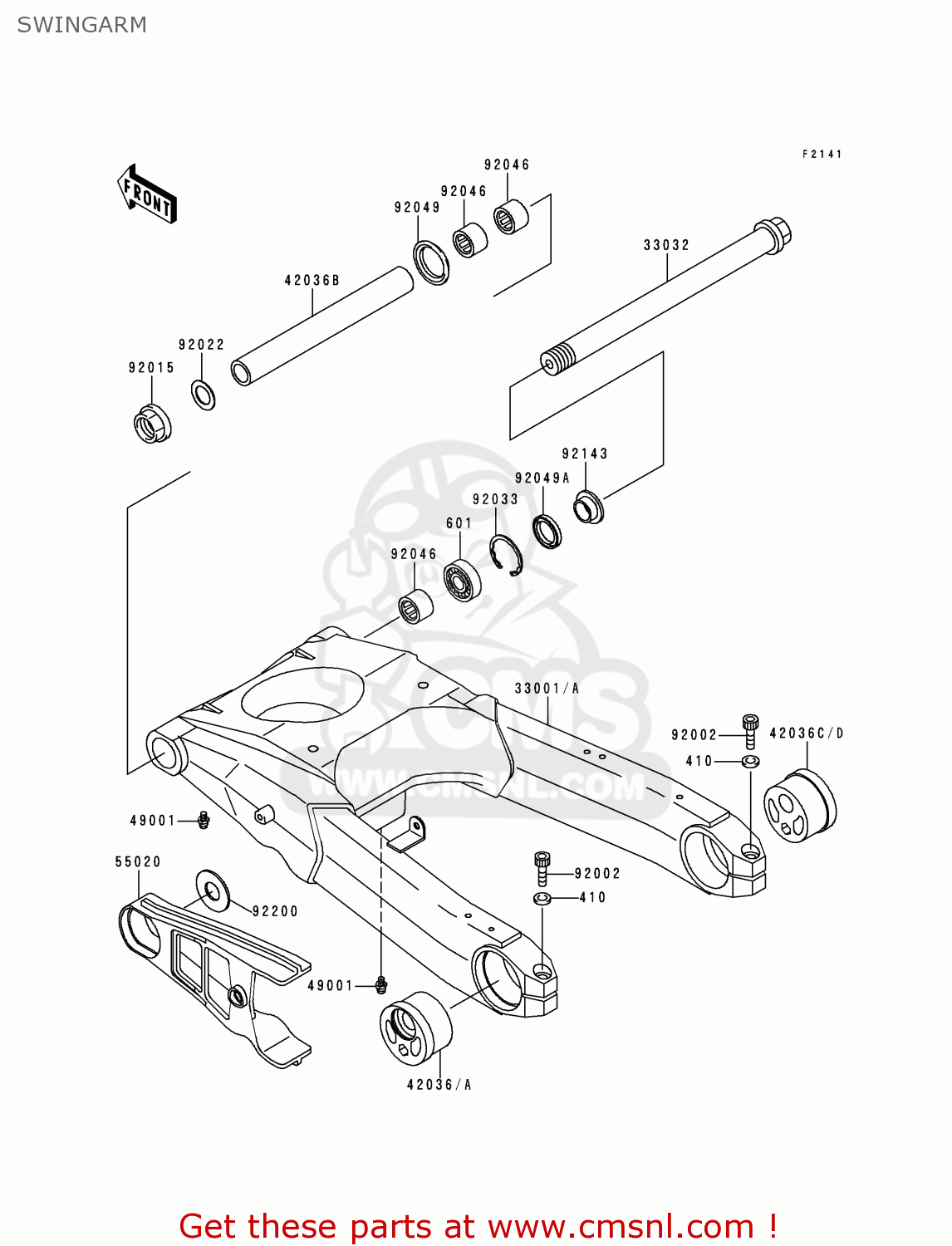 SWINGARM ZX1100D5 NINJAZX11 1997 USA CALIFORNIA CANADA