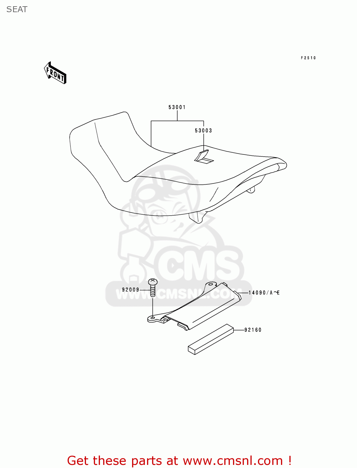 SEAT ZX1100D5 NINJAZX11 1997 USA CALIFORNIA CANADA