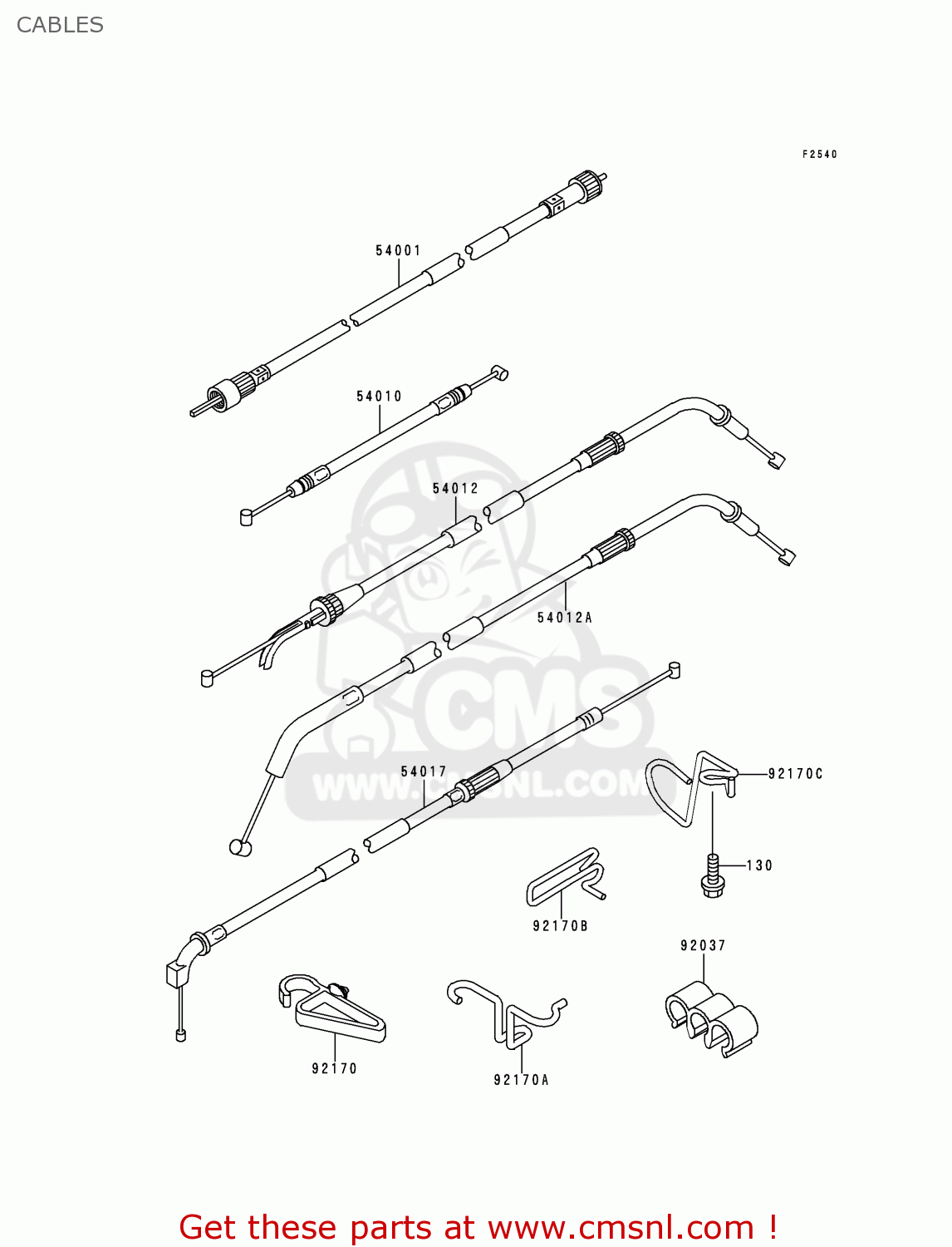 CABLES ZX1100D5 NINJAZX11 1997 USA CALIFORNIA CANADA