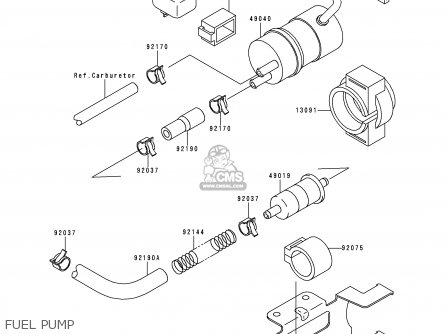 FUEL PUMP - ZX1100D5 NINJAZX11 1997 USA CALIFORNIA CANADA