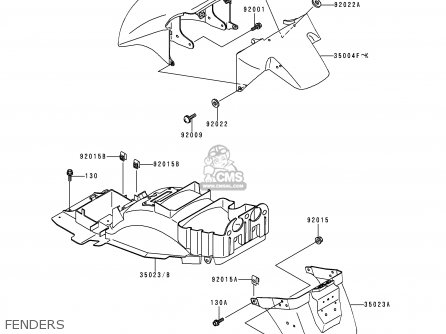 FENDERS - ZX1100D5 NINJAZX11 1997 USA CALIFORNIA CANADA