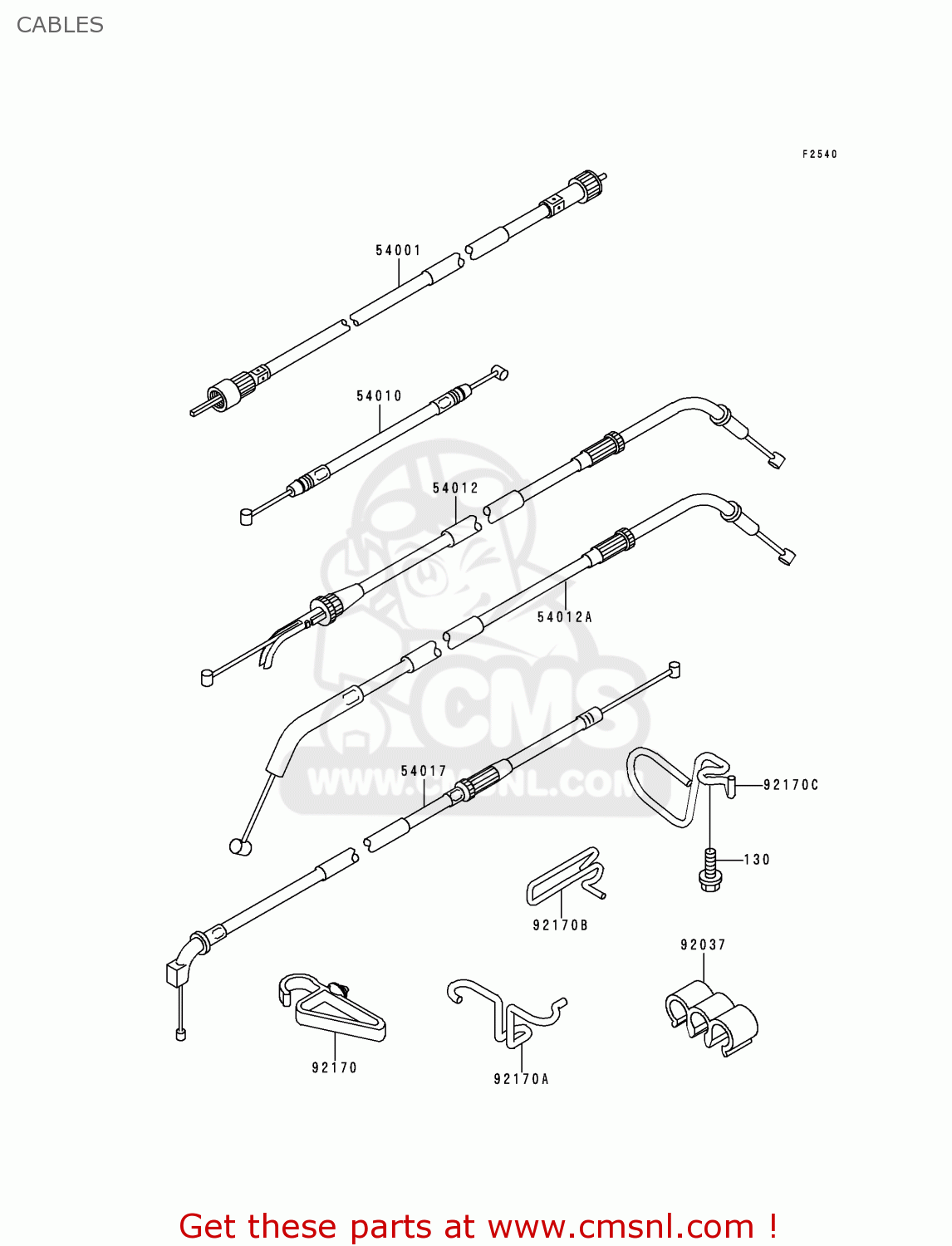 CABLES ZX1100D5 ZZR1100 1997 EUROPE UK FR NL AR FG GR IT NR SD SP ST