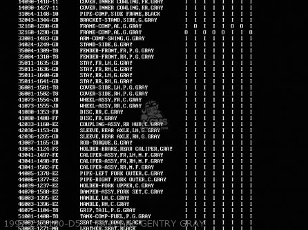 1997 ZX1100-D5    T8 PEARL GENTRY GRAY - ZX1100D5 ZZR1100 1997 EUROPE UK FR NL AR FG GR IT NR SD SP ST