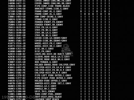 1998 ZX1100-D6    H8 EBONY - ZX1100D5 ZZR1100 1997 EUROPE UK FR NL AR FG GR IT NR SD SP ST