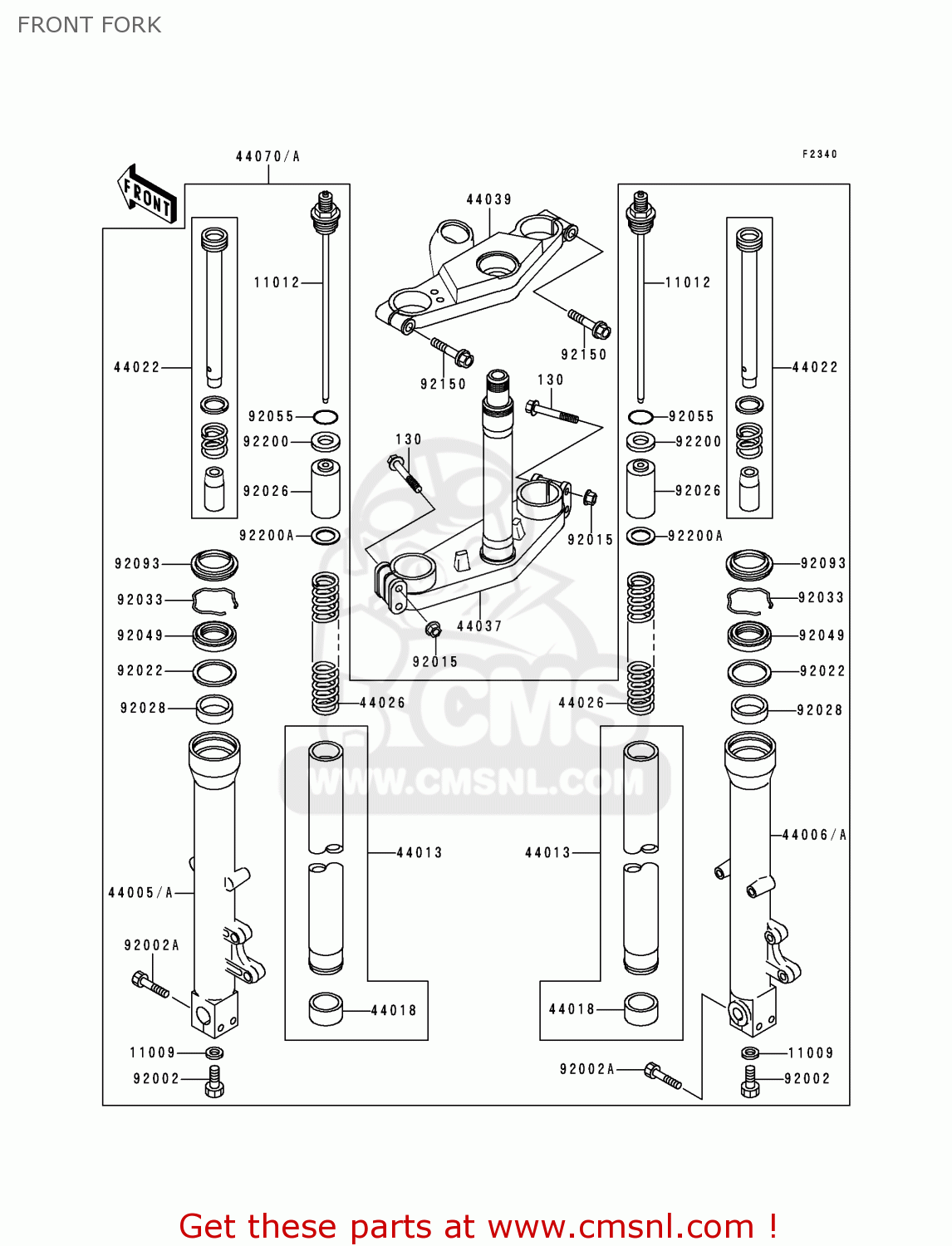 FRONT FORK ZX1100D6 NINJAZX11 1998 USA CALIFORNIA CANADA