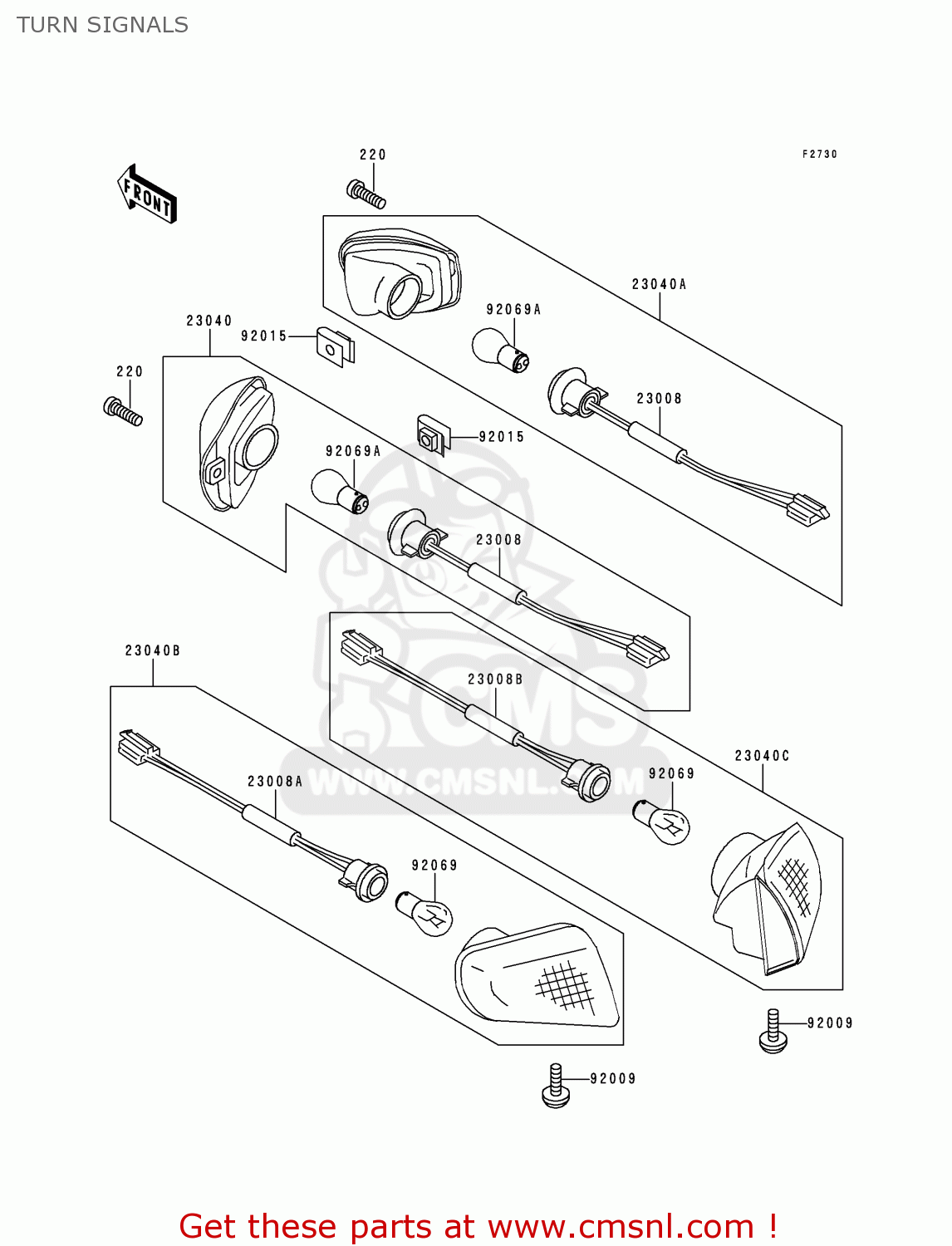 TURN SIGNALS ZX1100D6 NINJAZX11 1998 USA CALIFORNIA CANADA