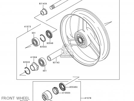 FRONT WHEEL - ZX1100D6 NINJAZX11 1998 USA CALIFORNIA CANADA