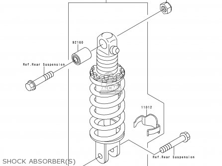 SHOCK ABSORBER(S) - ZX1100D6 NINJAZX11 1998 USA CALIFORNIA CANADA