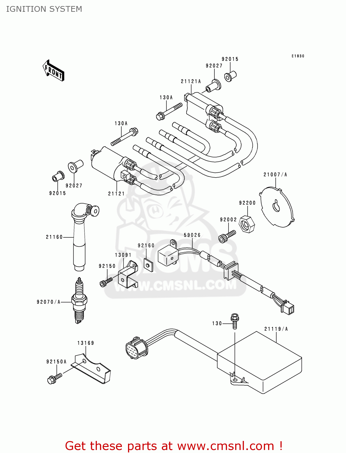IGNITION SYSTEM ZX1100D6 ZZR1100 1998 EUROPE UK FR NL GR IT NR SP ST