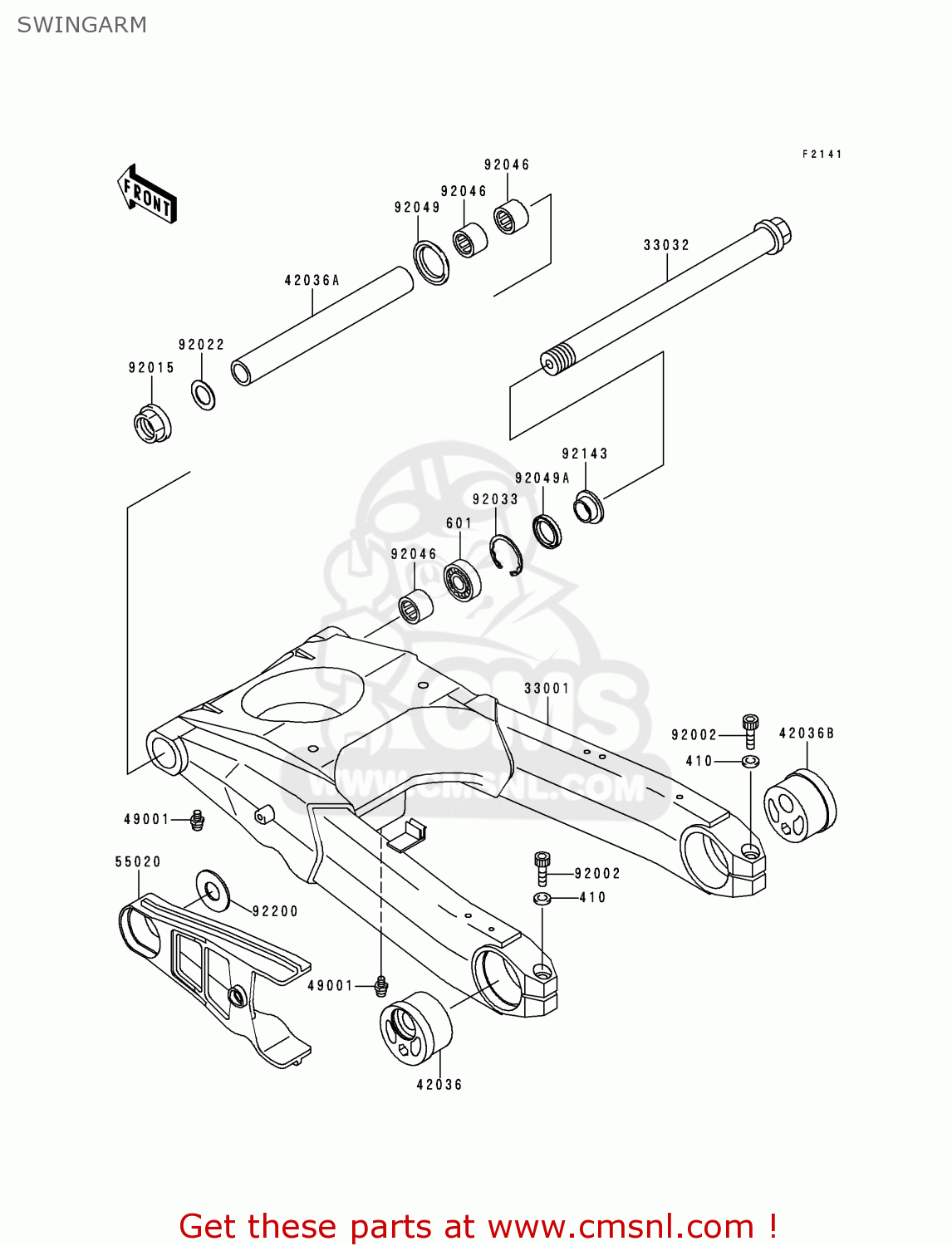 SWINGARM ZX1100D6 ZZR1100 1998 EUROPE UK FR NL GR IT NR SP ST