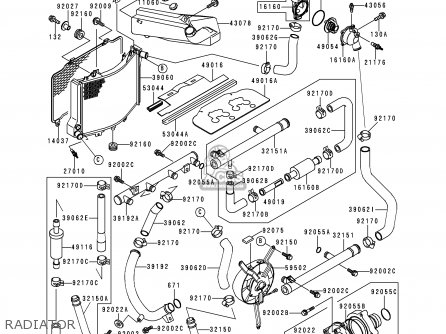 RADIATOR - ZX1100D6 ZZR1100 1998 EUROPE UK FR NL GR IT NR SP ST