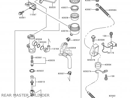 REAR MASTER CYLINDER - ZX1100D6 ZZR1100 1998 EUROPE UK FR NL GR IT NR SP ST
