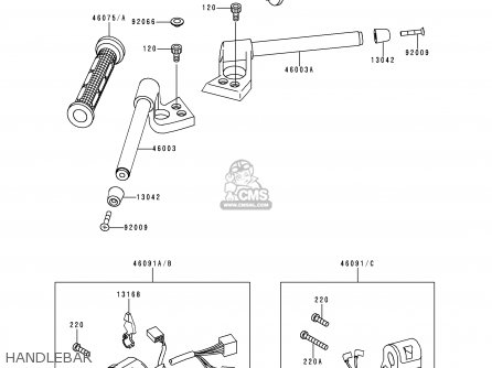 HANDLEBAR - ZX1100D6 ZZR1100 1998 EUROPE UK FR NL GR IT NR SP ST