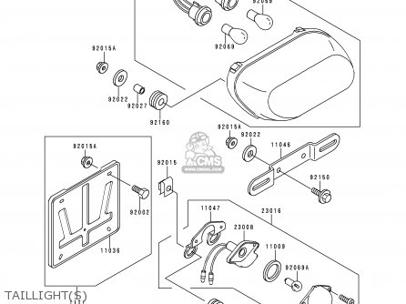 TAILLIGHT(S) - ZX1100D6 ZZR1100 1998 EUROPE UK FR NL GR IT NR SP ST