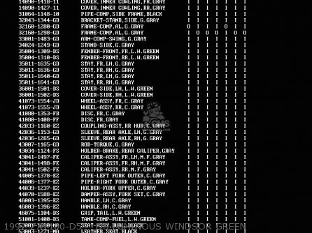 1997 ZX1100-D5    DS LUMINOUS WINDSOR GREEN - ZX1100D6 ZZR1100 1998 EUROPE UK FR NL GR IT NR SP ST