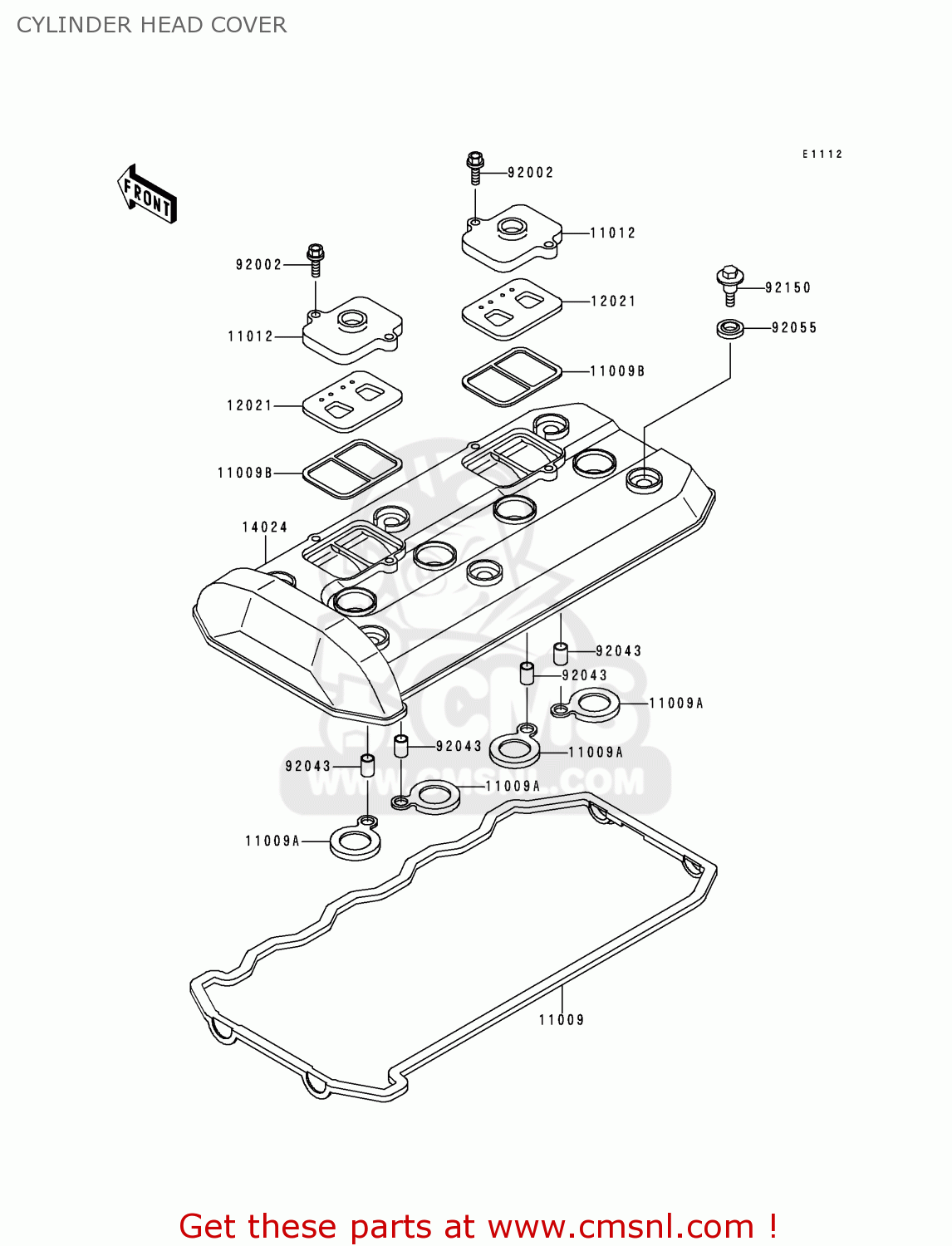 CYLINDER HEAD COVER ZX1100D7 NINJAZX11 1999 USA CALIFORNIA CANADA