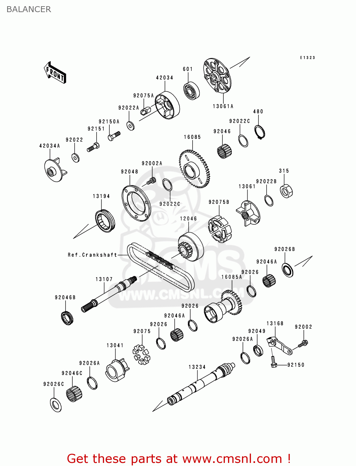 BALANCER ZX1100D7 NINJAZX11 1999 USA CALIFORNIA CANADA