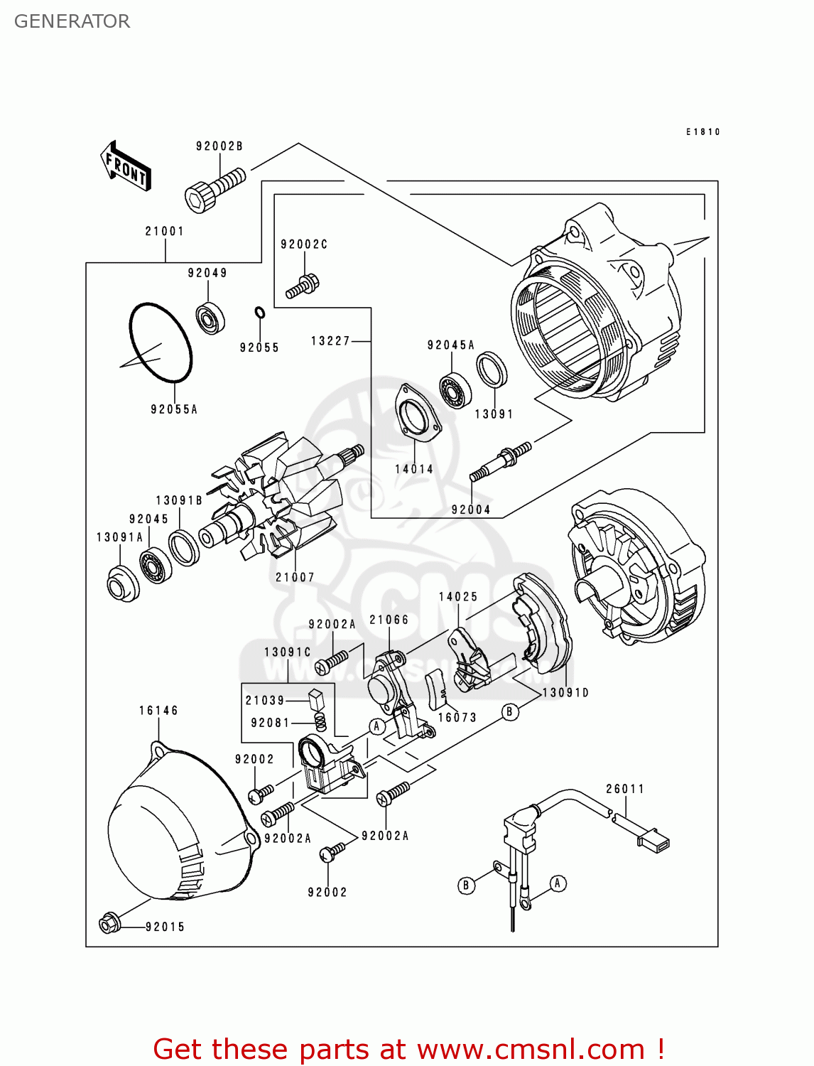 GENERATOR ZX1100D7 NINJAZX11 1999 USA CALIFORNIA CANADA