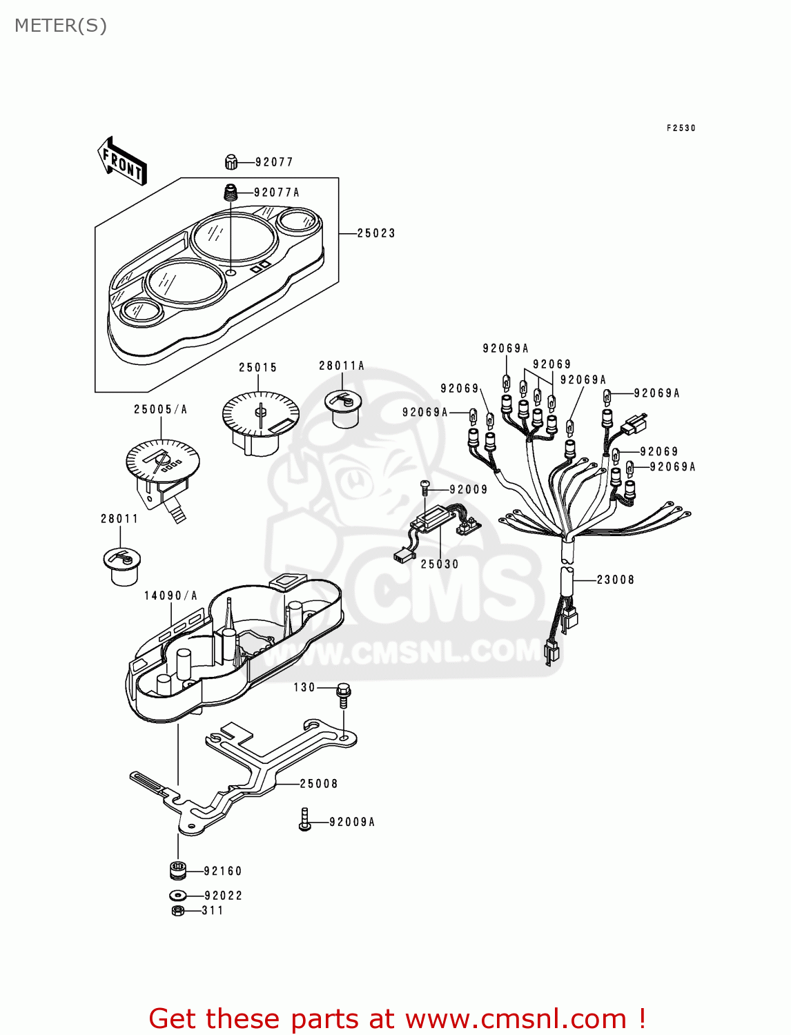 METER(S) ZX1100D7 NINJAZX11 1999 USA CALIFORNIA CANADA