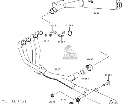 MUFFLER(S) - ZX1100D7 NINJAZX11 1999 USA CALIFORNIA CANADA