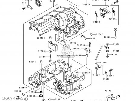 CRANKCASE - ZX1100D7 NINJAZX11 1999 USA CALIFORNIA CANADA