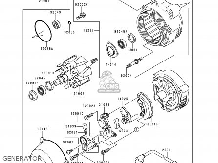 GENERATOR - ZX1100D7 NINJAZX11 1999 USA CALIFORNIA CANADA