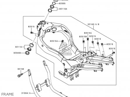 FRAME - ZX1100D7 NINJAZX11 1999 USA CALIFORNIA CANADA