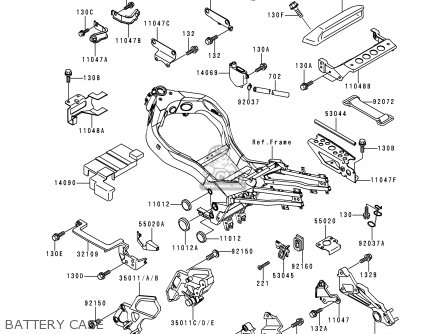 BATTERY CASE - ZX1100D7 NINJAZX11 1999 USA CALIFORNIA CANADA