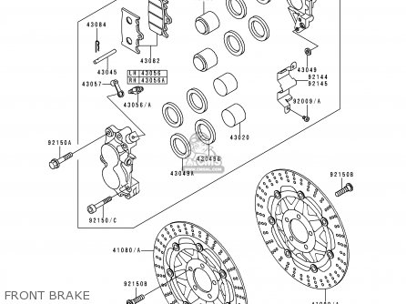 FRONT BRAKE - ZX1100D7 NINJAZX11 1999 USA CALIFORNIA CANADA