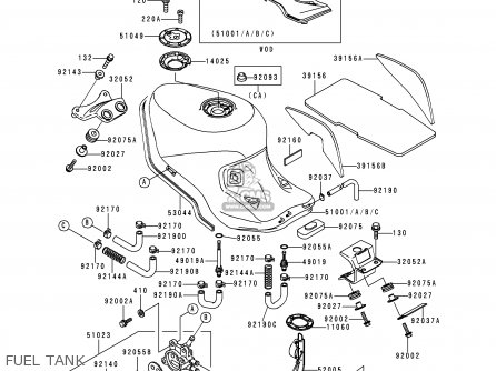 FUEL TANK - ZX1100D7 NINJAZX11 1999 USA CALIFORNIA CANADA