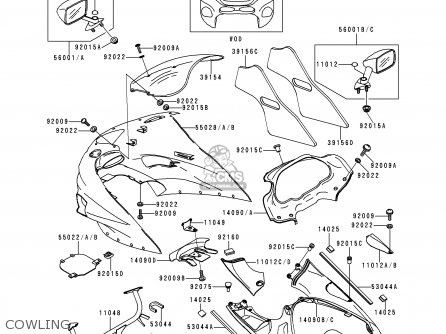 COWLING - ZX1100D7 NINJAZX11 1999 USA CALIFORNIA CANADA