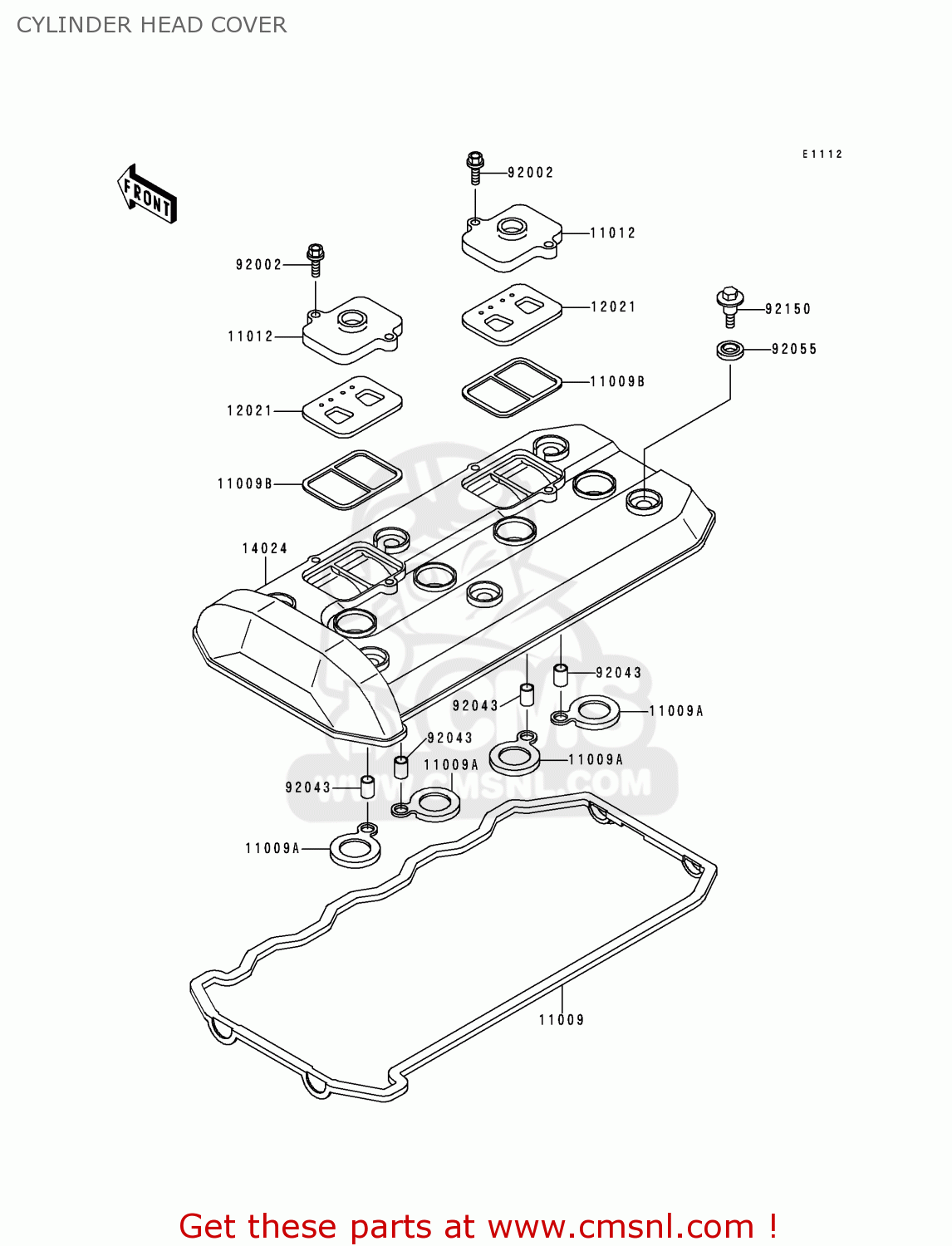 CYLINDER HEAD COVER ZX1100D7 ZZR1100 1999 EUROPE UK FR NL GR IT NR SP ST
