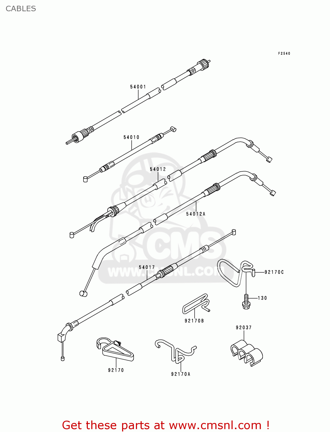 CABLES ZX1100D7 ZZR1100 1999 EUROPE UK FR NL GR IT NR SP ST