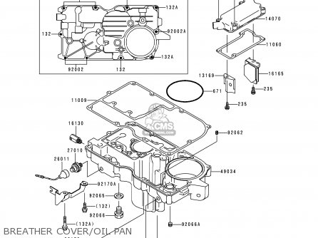 BREATHER COVER/OIL PAN - ZX1100D7 ZZR1100 1999 EUROPE UK FR NL GR IT NR SP ST