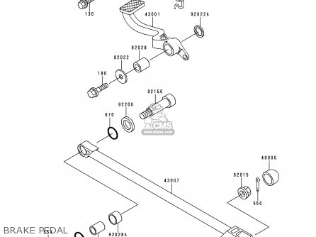 BRAKE PEDAL - ZX1100D7 ZZR1100 1999 EUROPE UK FR NL GR IT NR SP ST