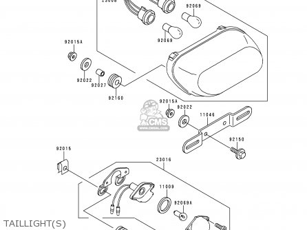 TAILLIGHT(S) - ZX1100D7 ZZR1100 1999 EUROPE UK FR NL GR IT NR SP ST