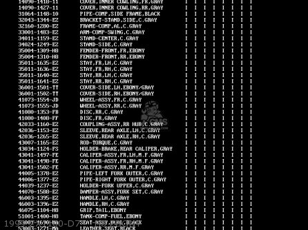 1999 ZX1100-D7    H8 EBONY - ZX1100D7 ZZR1100 1999 EUROPE UK FR NL GR IT NR SP ST