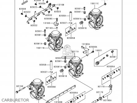 CARBURETOR - ZX1100D8 NINJAZX11 2000 USA CALIFORNIA CANADA