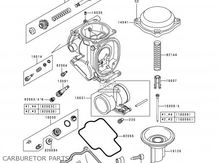 CARBURETOR PARTS - ZX1100D8 NINJAZX11 2000 USA CALIFORNIA CANADA