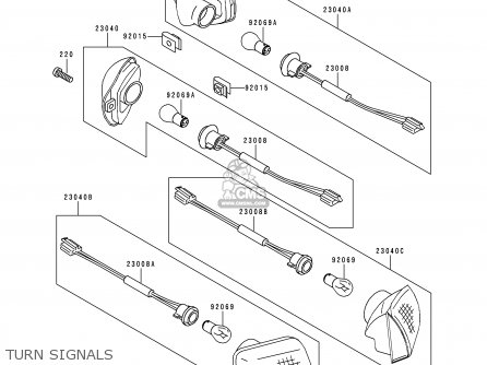 TURN SIGNALS - ZX1100D8 NINJAZX11 2000 USA CALIFORNIA CANADA