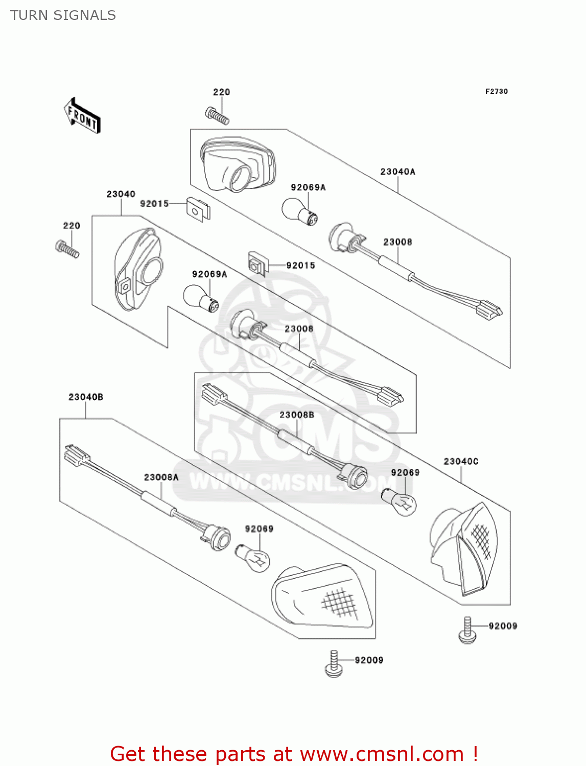 TURN SIGNALS ZX1100D9 NINJAZX11 2001 USA CALIFORNIA