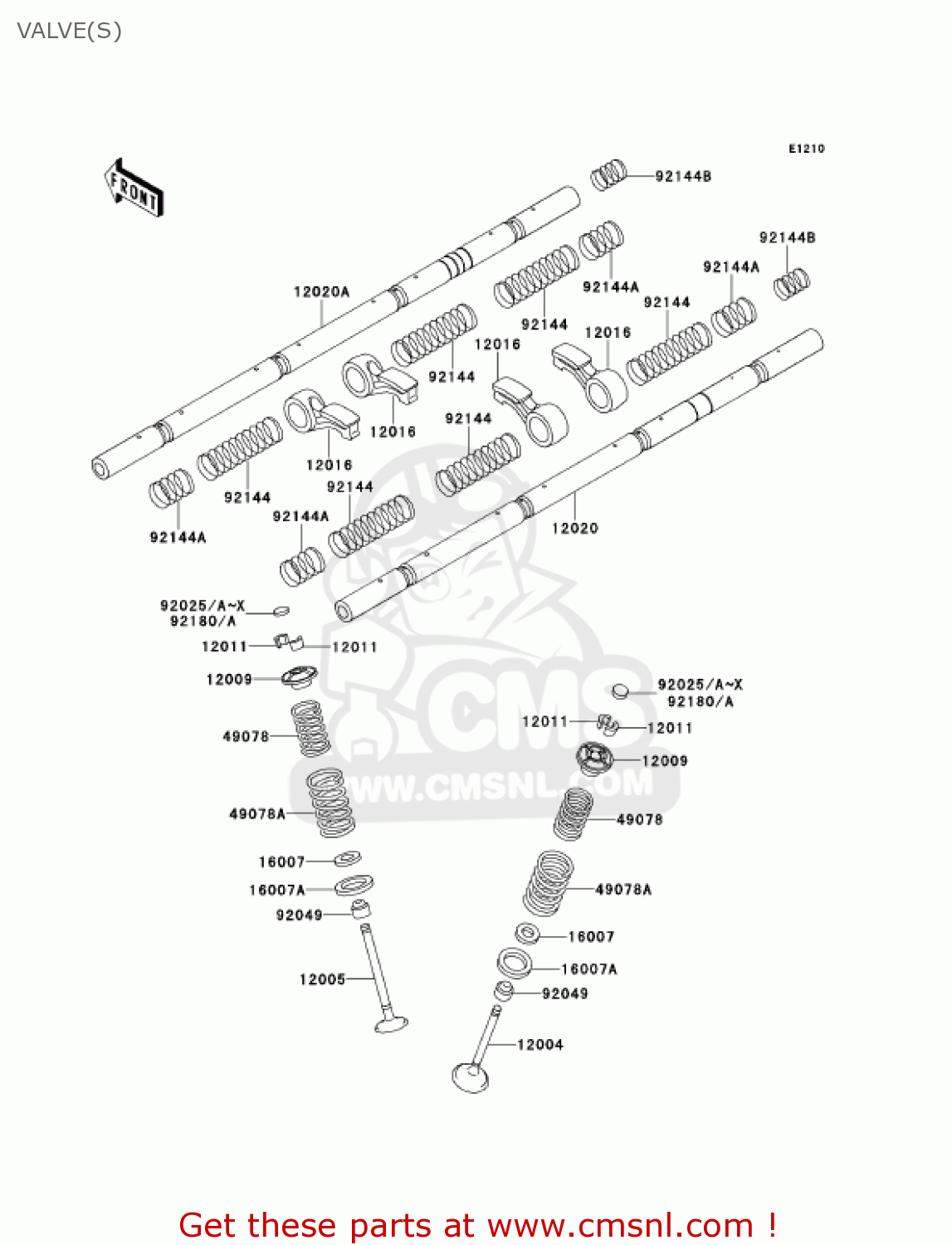 VALVE(S) ZX1100D9 NINJAZX11 2001 USA CALIFORNIA