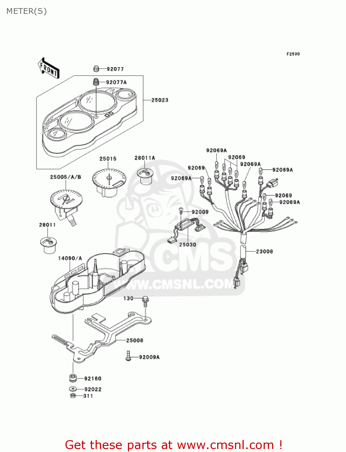 METER(S) ZX1100D9 NINJAZX11 2001 USA CALIFORNIA