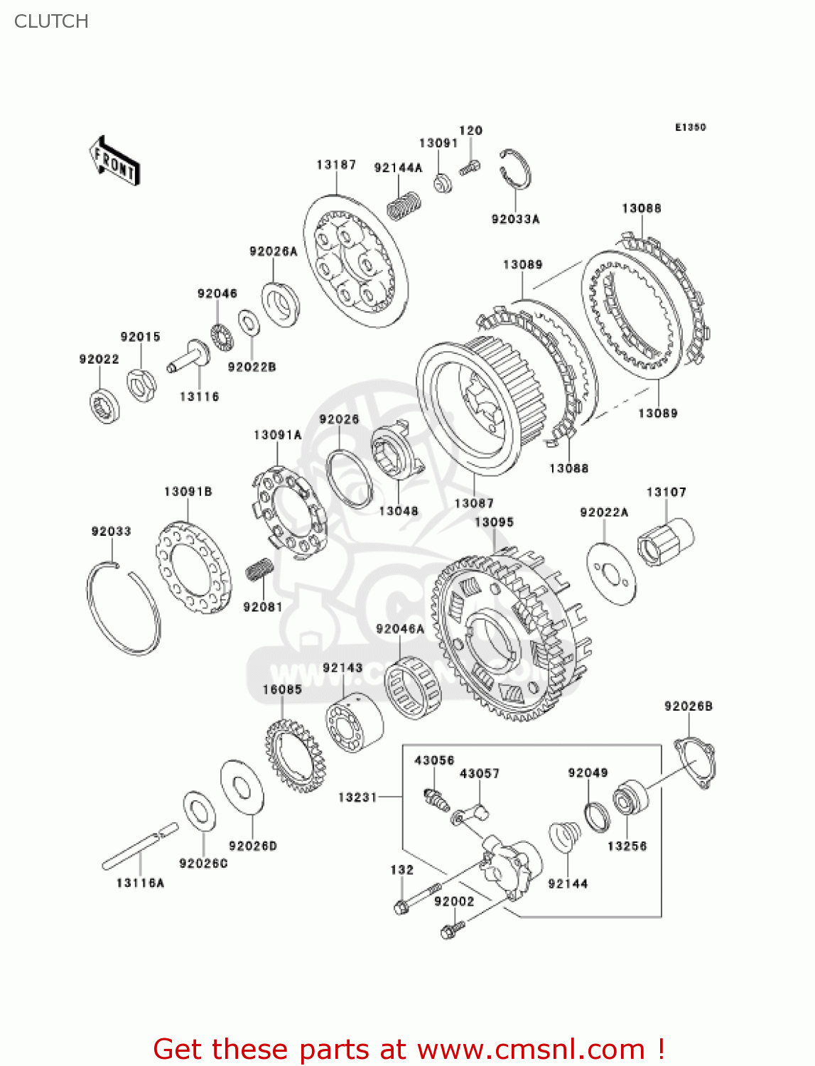 CLUTCH ZX1100D9 NINJAZX11 2001 USA CALIFORNIA